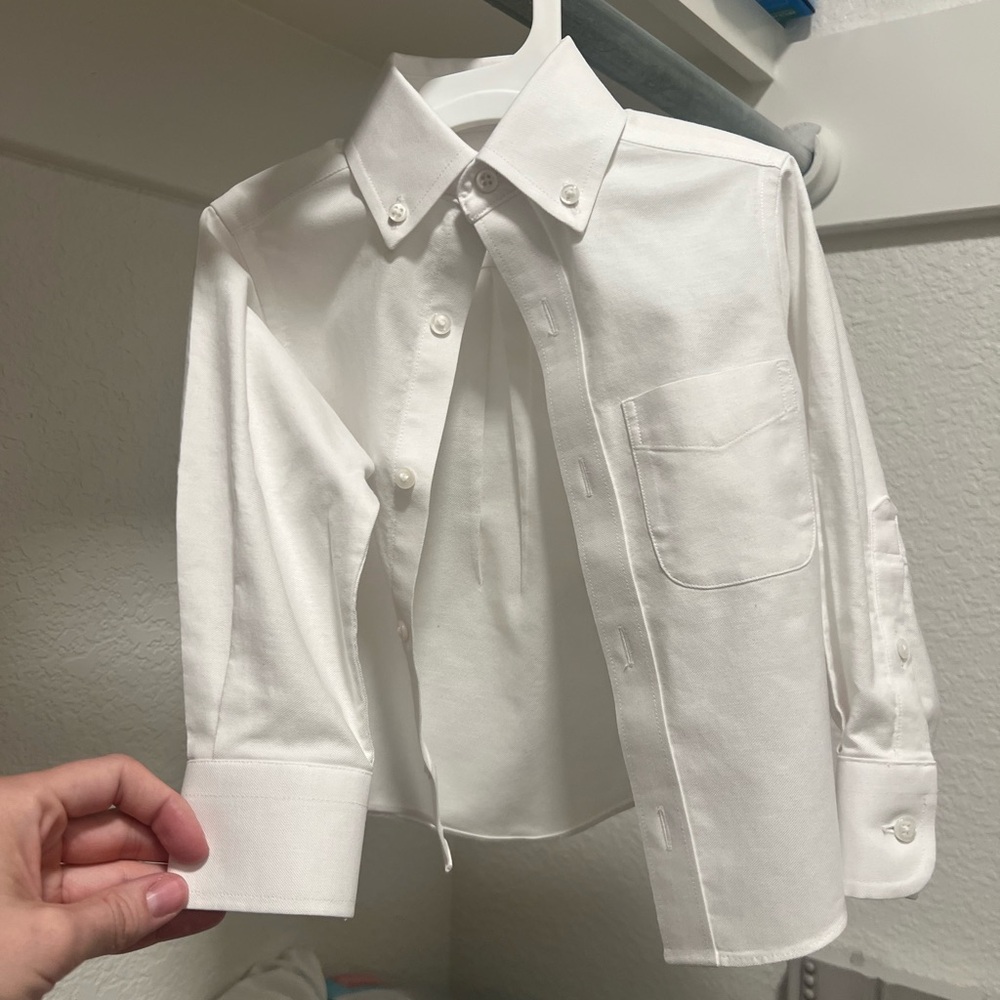 Class Club White Button Down Shirt for Kids